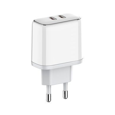 Зарядний пристрій ColorWay Power Delivery Port PPS USB (Type-C PD + Type-C PD) (40W) white (CW-CHS048PD-WT)