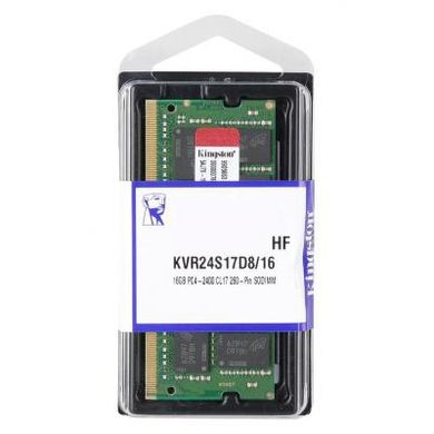 Модуль пам'яті для ноутбука SoDIMM DDR4 16GB 2400 MHz Kingston (KVR24S17D8/16)
