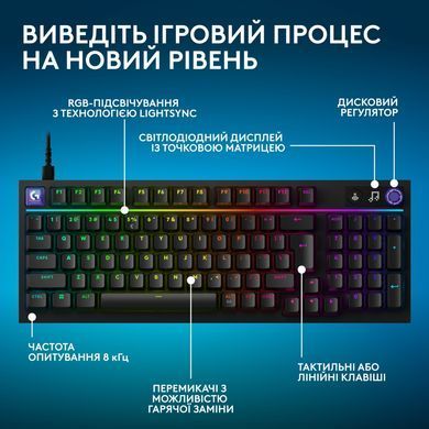 Клавіатура Logitech G316 X TKL USB UA Black (920-014205)