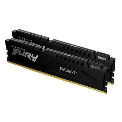 Модуль пам'яті для комп'ютера DDR5 16GB (2x8GB) 5200 MHz Beast Black Kingston Fury (ex.HyperX) (KF552C36BBEK2-16)