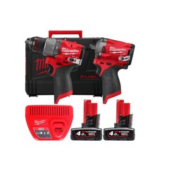 Набір електроіструментів Milwaukee M12FPP2H2-402X, M12FPD2, M12 2x4Ah, HD кейс (4933492512)