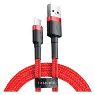 Дата кабель USB 2.0 AM to USB-C 3.0m 2A red Baseus (CATKLF-U09)