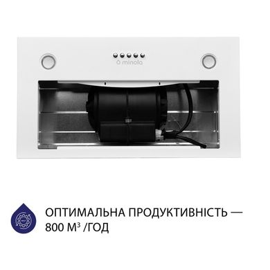 Витяжка кухонна Minola HBI 5327 WH 800 LED