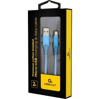 Дата кабель USB 2.0 Micro 5P to AM Cablexpert (CC-USB2B-AMmBM-2M-VW)