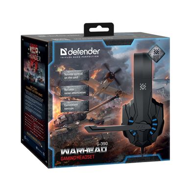 Навушники Defender Warhead G-390 LED Black-Blue (64038)