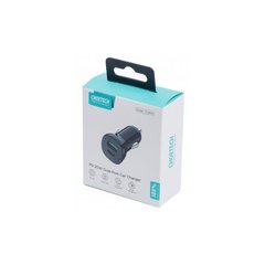 Зарядний пристрій Choetech car USB-A/USB-C 20W QC3.0/PD black (TC0005-BK)