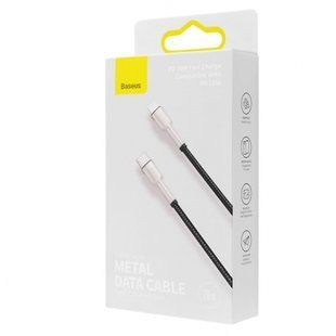 Кабель Baseus Cafule series Metal PD 20W Type-C / Lightning 2m White (CATLJK-B02)