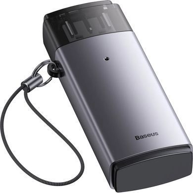 Зчитувач флеш-карт Baseus USB to SD/TF gray (WKQX060013)