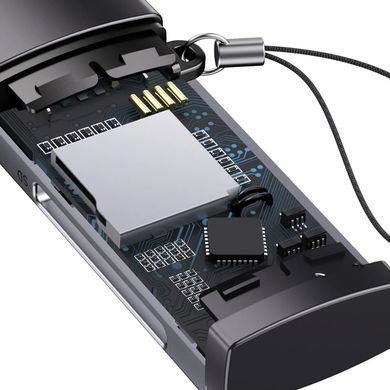 Зчитувач флеш-карт Baseus USB to SD/TF gray (WKQX060013)