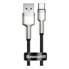 Дата кабель USB 3.1 AM to Type-C 0.25m CAKF 6.0A 66W Cafule Series Metal Data Cable Black Baseus (CAKF000001)