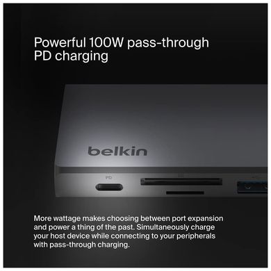 Концентратор USB-C 7in1 Ethernet Multiport Dock Belkin (INC009BTSGY)