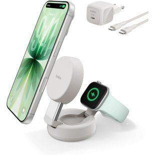Зарядний пристрій Belkin UltraCharge Pro 2-in-1 Convertible Mag (WIZ043KQSD)