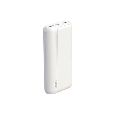 Батарея універсальна XO 20000mAh, Input:Micro-USB/Type-C(5V/2A), Output 2*USB-A(5V/2A), white (PR122_white)