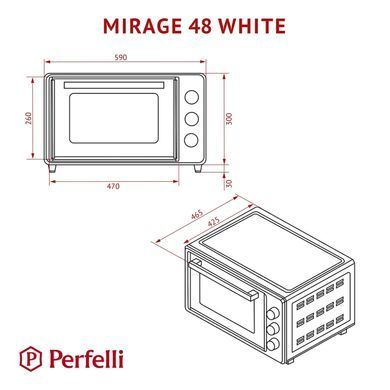 Електропіч Perfelli MIRAGE 48 WHITE