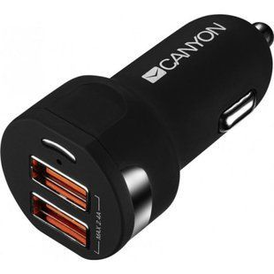 Зарядний пристрій CANYON Universal 2xUSB car adapter (CNE-CCA04B)