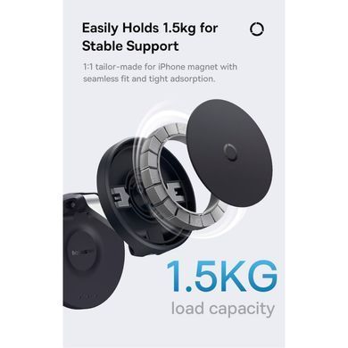 Універсальний автотримач Baseus MagPro Magnetic Foldable Phone Mount Cluster Black (B10564101121-00)
