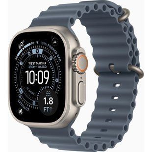 Смарт-годинник Apple Watch Ultra 3&nbsp;GPS + Cellular&nbsp;49mm&nbsp;Natural Titanium Case with Anchor Blue Ocean Band (MEWH4QP/A)