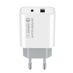 Зарядний пристрій Colorway Type-C PD + USB QC3.0 (20W) V2 white (CW-CHS025QPD-WT)
