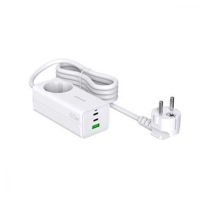 Мережевий фільтр Proove Power Strip PD-02 65W (2 Type-C + 1USB) white