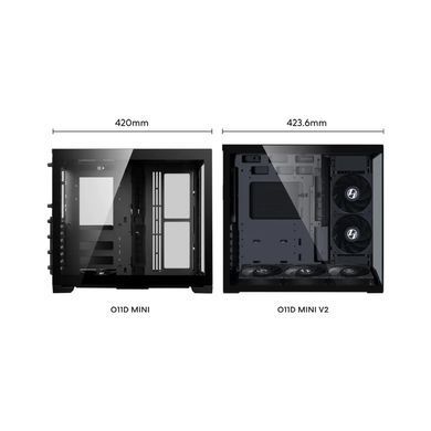 Корпус для ПК Lian Li O11 Dynamic Mini V2, Black (G99.O11DMIV2X.00)