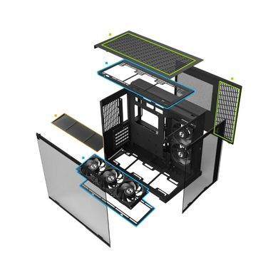 Корпус для ПК Lian Li O11 Dynamic Mini V2, Black (G99.O11DMIV2X.00)