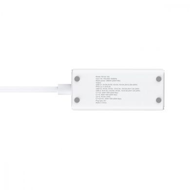 Мережевий фільтр Proove Power Strip PD-02 65W (2 Type-C + 1USB) white
