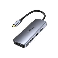 Концентратор Choetech USB-C 7-in-1 (HDMI/PD/CR/USB-A/USB-C) alum (HUB-M19-GY)