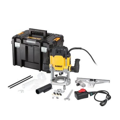 Фрезер DeWALT 9000 - 22000 об/хв, цанговий патрон 12 мм, пульт ДК, кейс TSTAK (DWE627KT)