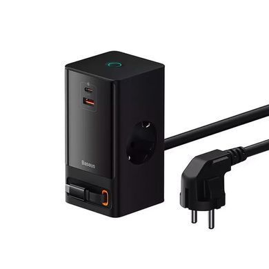 Зарядний пристрій Baseus PowerCombo Digital PowerStrip 65W Black (PSLR000301)