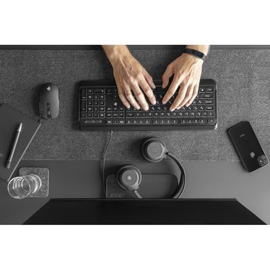 Клавіатура 2E KS120 White backlight USB Black (2E-KS120UB)