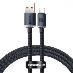 Кабель Baseus Crystal Shine Series 100W 5A AM / Type-C 1.2m Black (CAJY000401)
