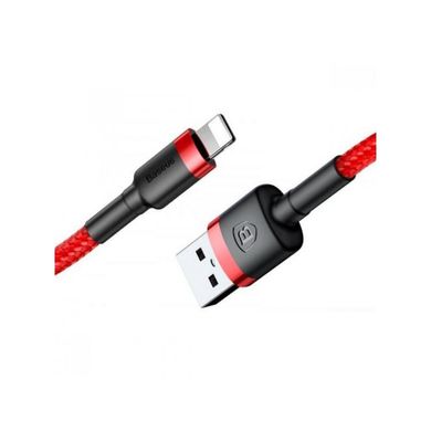 Дата кабель USB 2.0 AM to Lightning 1.0m Cafule 2.4A red+red Baseus (CALKLF-B09)