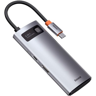 Концентратор Baseus USB3.1 Type-C to USB Type C PD 100W/HDMI 4K 60 Hz/3*USB 3.2 Gen1/ 5in1 (CAHUB-CX0G)