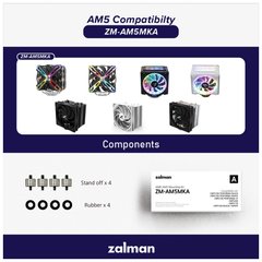 Установчий комплект Zalman AM5 ZM-AM5MKA, CNPS10X PERFORMA BLACK/WHITE, CNPS10X PERFORM (ZM-AM5MKA)