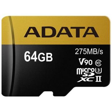 Карта пам'яті ADATA 64GB microSD class 10 UHS-II U3 (AUSDX64GUII3CL10-CA1)