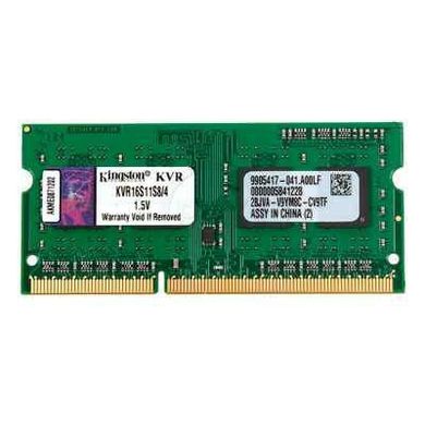Модуль пам'яті для ноутбука SoDIMM DDR3 4GB 1600 MHz Kingston (KVR16S11S8/4)