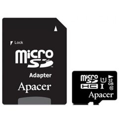 Карта пам'яті Apacer 32GB microSDHC UHS-I Class10 w/ 1 Adapter RP (AP32GMCSH10U1-R)