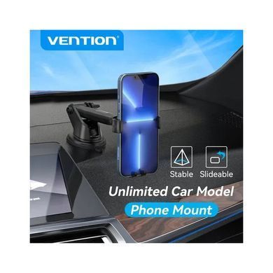 Універсальний автотримач Vention 4.7-7.2" з присокою, чорний (KCOB0)