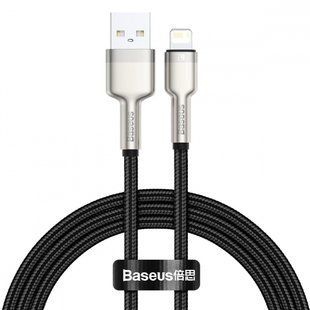 Кабель Baseus Cafule Metal 2.4A AM / Lightning 1m Black (CALJK-A01)