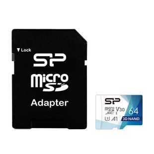 Карта пам'яті Silicon Power 64Gb microSDXC U3 A1 V30 Superior Color 100R/80W + adapter (SP064GBSTXDU3V20AB)