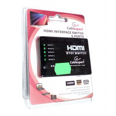 Комутатор відео Cablexpert HDMI V.1.4a (5 вх, 1 вых) (DSW-HDMI-53)