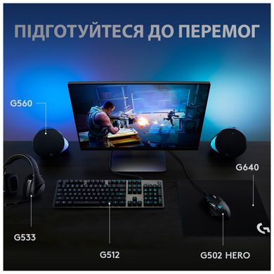 Клавіатура Logitech G512 Lightsync RGB Mechanical GX Brown USB UA Carbon (920-009352)