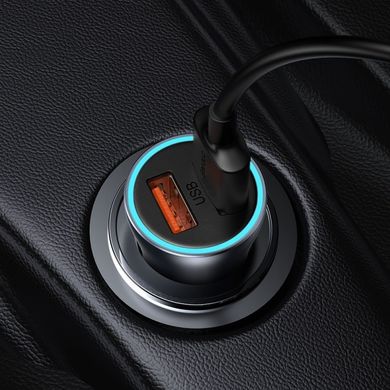 Автомобільний зарядний пристрій Baseus Golden Contactor Pro Dual Quick Charger 40W Dark Gray (TZCCJD-A0G)