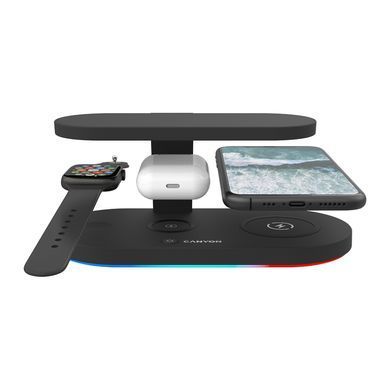 Зарядний пристрій CANYON 5in1 Wireless charger with UV sterilizer (CNS-WCS501B)