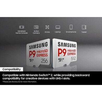 Карта пам'яті Samsung 256GB microSDXC class 10 SD7.1 UHS-I U3 V30 P9 Express (MB-MK256T/WW)