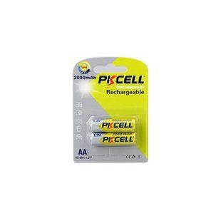 Акумулятор AA R6 2000mAh 1.2V NiMH Rechargeable Battery, 2шт/бл PkCell (PC/AA2000-2BR)