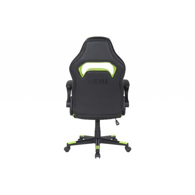 Крісло ігрове 2E GAMING HEBI Black/Green (2E-GC-HEB-BK)