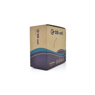 Кабель мережевий OK-Net FTP 500м cat.5e зовнішній з тросом 7*0,5 (F/UTP-cat.5e) (КППЭт-ВП (100) 4*2*0,51 / 500)