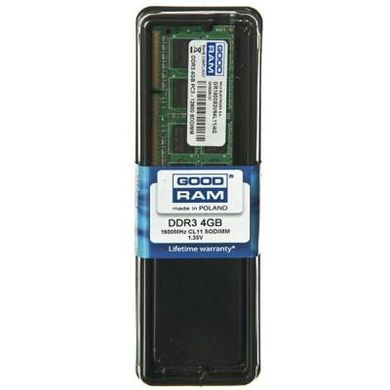 Модуль пам'яті для ноутбука SoDIMM DDR3L 4GB 1600 MHz GOODRAM (GR1600S3V64L11S/4G)