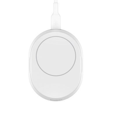 Зарядний пристрій Belkin 15W Magnetic Stand Qi2 white (WIA008BTWH)